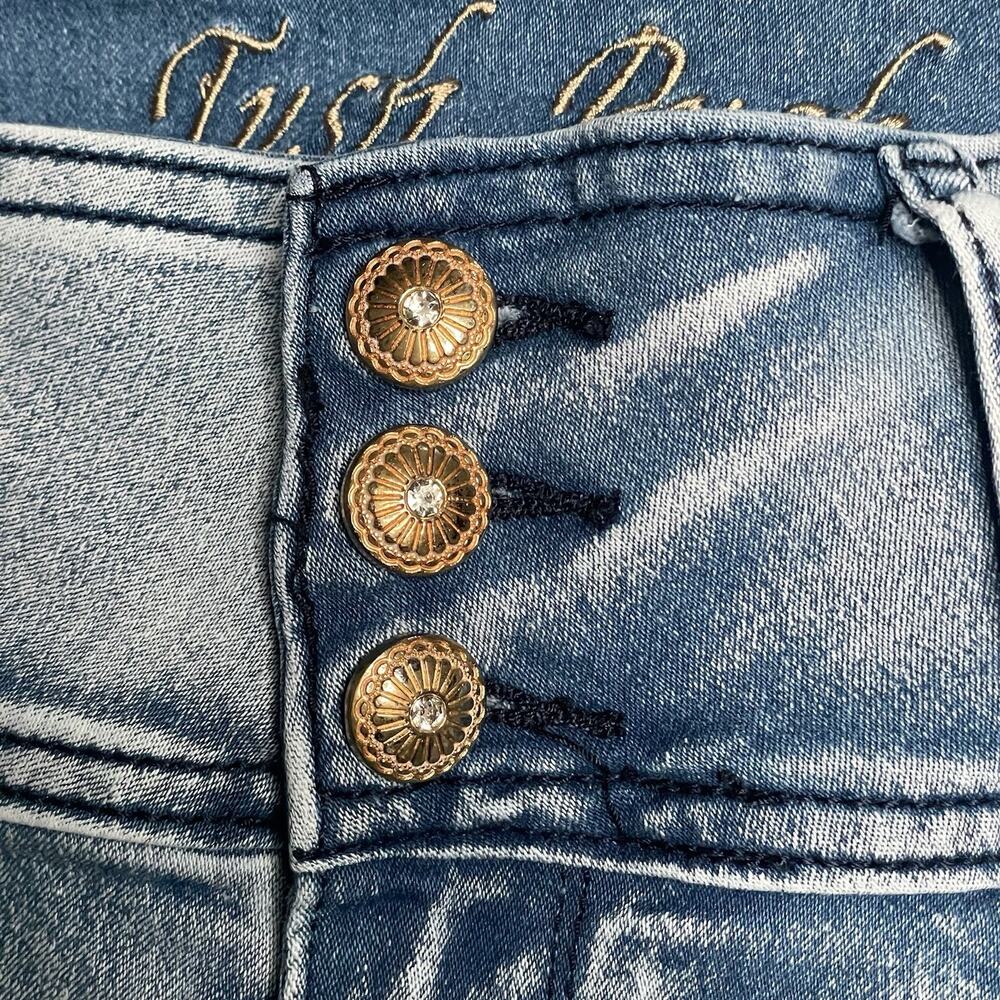 Tush Push Women’s Colombian Style Butt Lifting Jeans High-Rise Light Wash Size 9 - Picture 7 of 16